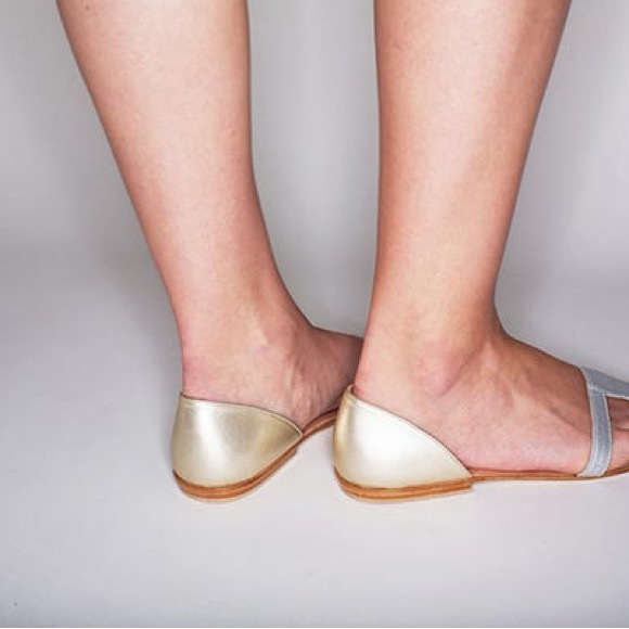 The Palatines + Weltenbuerger metallic flats/sandals - Picture 2 of 7